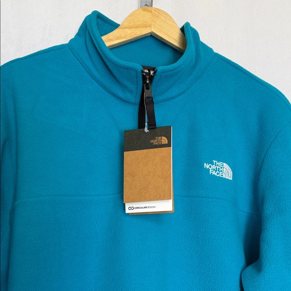 NWT The North Face Men's Anchor Alkaline Blue 1/4 Zip Fleece Size L Lightweight - Picture 2 of 13
